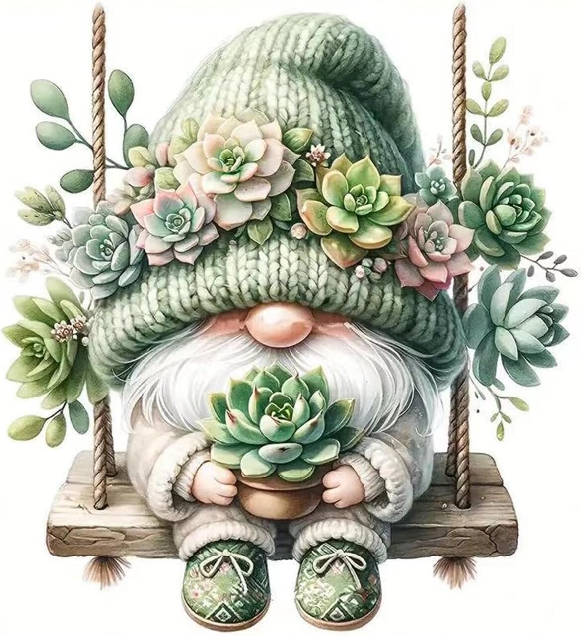 Stamped Cross Stitch Kits for Adults Beginner,Succulents Counted Cross Stitch Kits